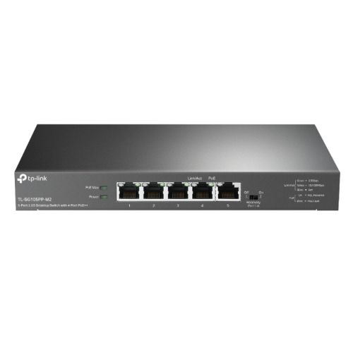TP-LINK TL-SG105PP-M2 5-Port 2.5G PoE++ Switch 123W Desktop TP-LINK TL-SG105PP-M2 5-Port 2.5G PoE++ Switch 123W Desktop